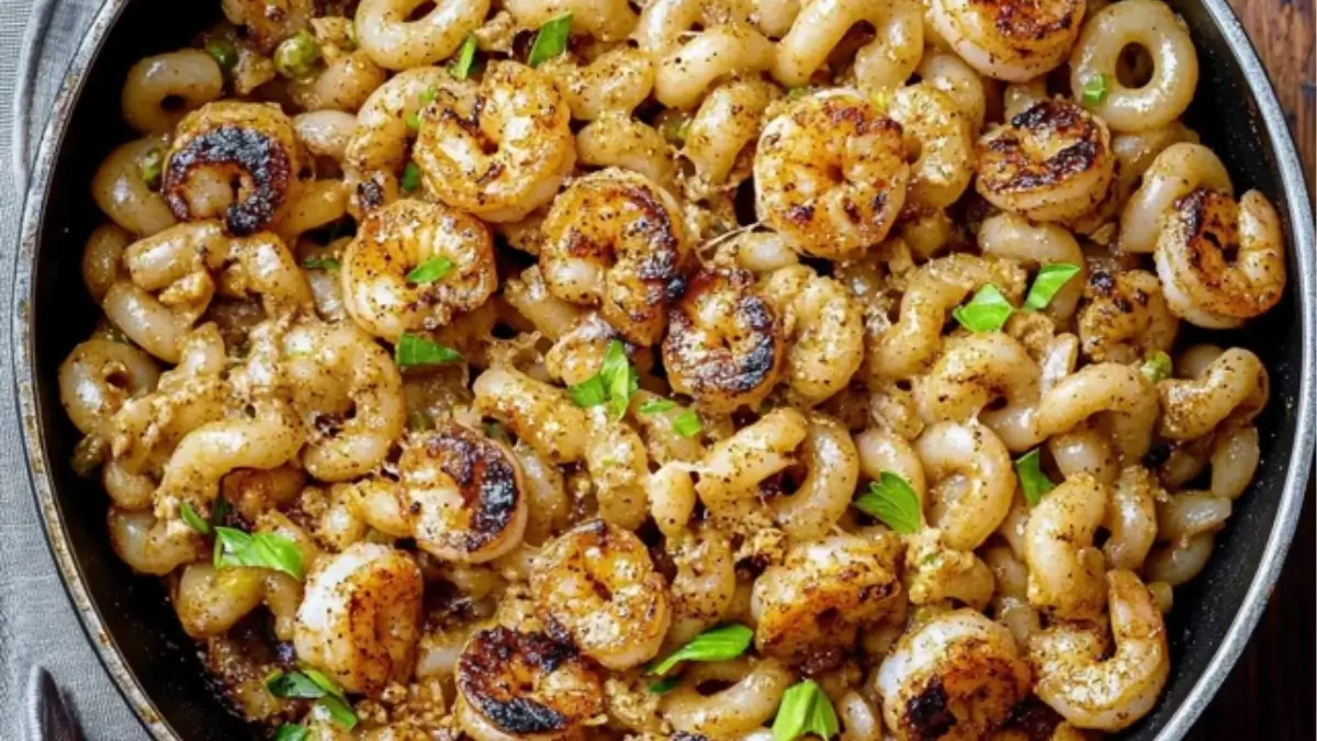 Creamy Blackened Shrimp Cavatappi