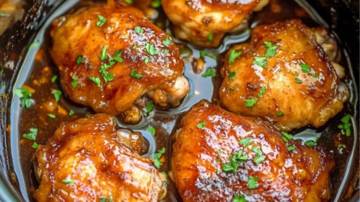 Slow Cooker Brown Sugar Garlic Chicken