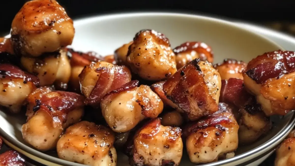 Maple Bacon Glazed Chicken Bites