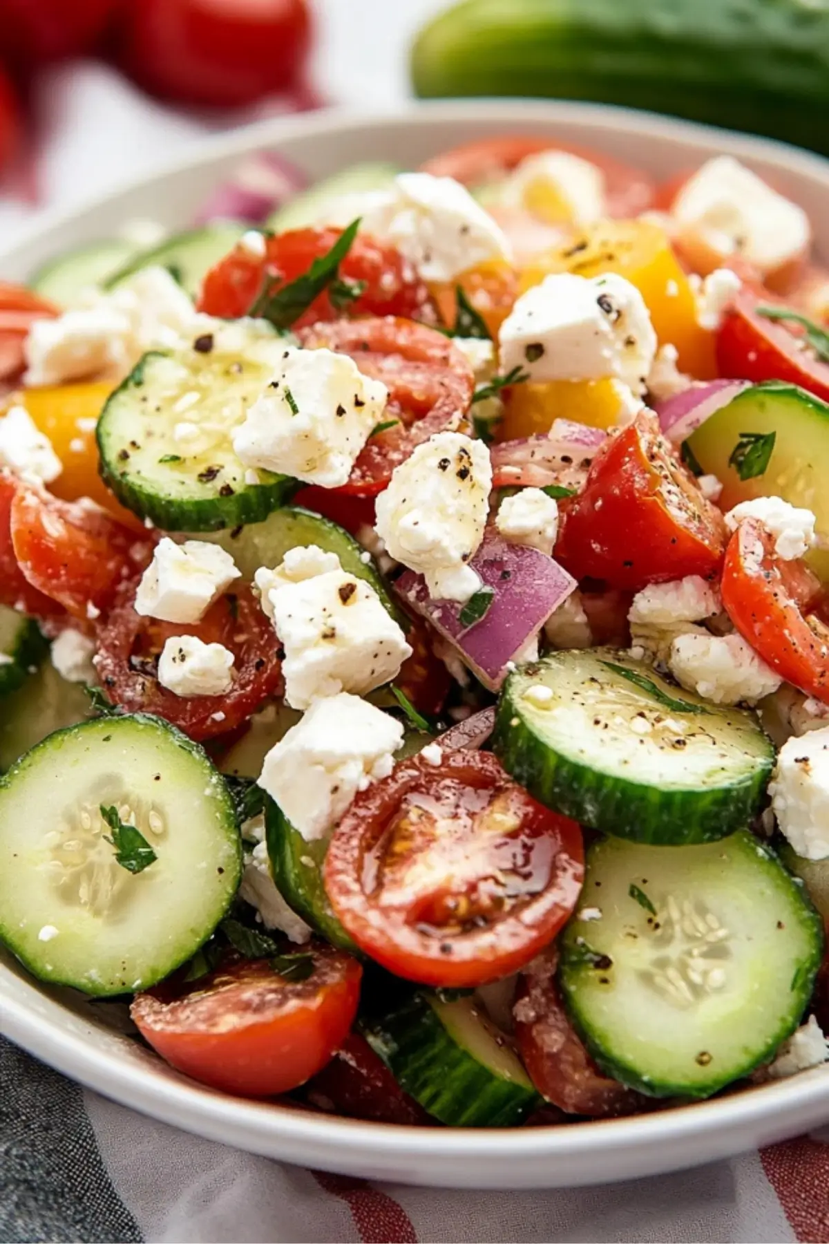 Cucumber Tomato Feta Salad