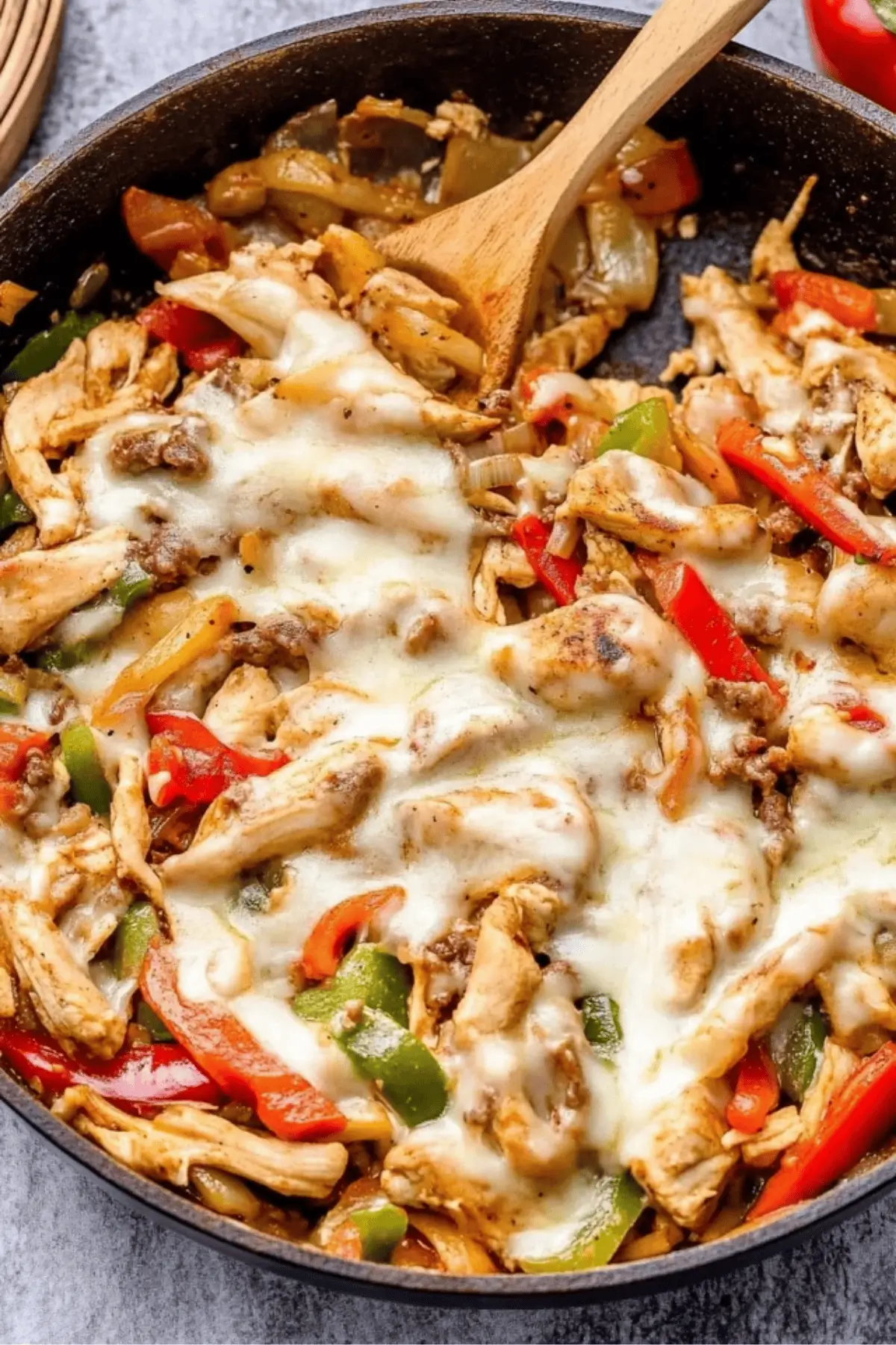 Easy Chicken Cheesesteak Skillet