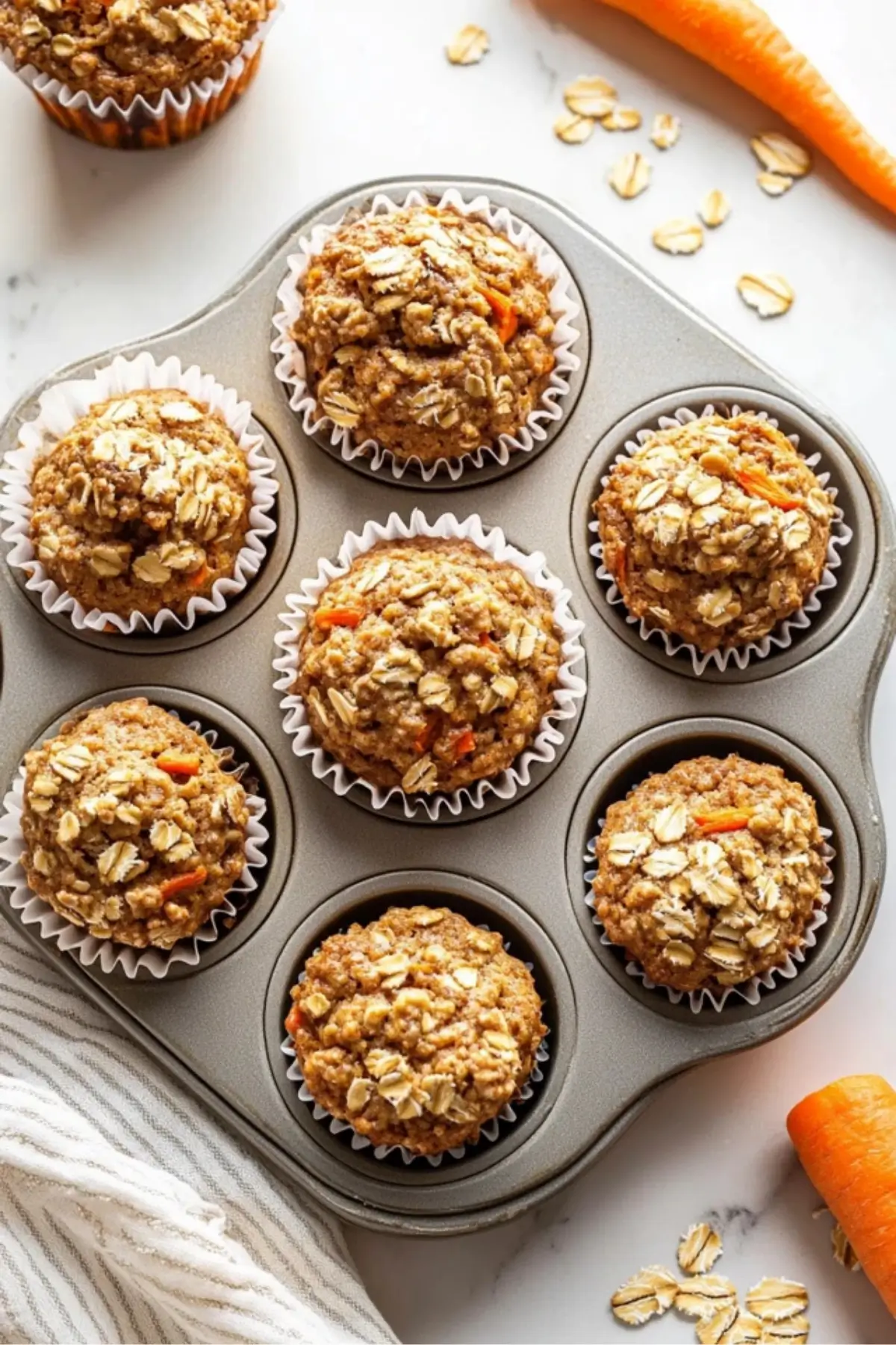 One-Bowl Oatmeal Carrot Muffins