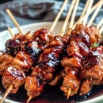 Sticky Bourbon Chicken Skewers