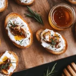 Whipped Feta Crostini with Hot Honey