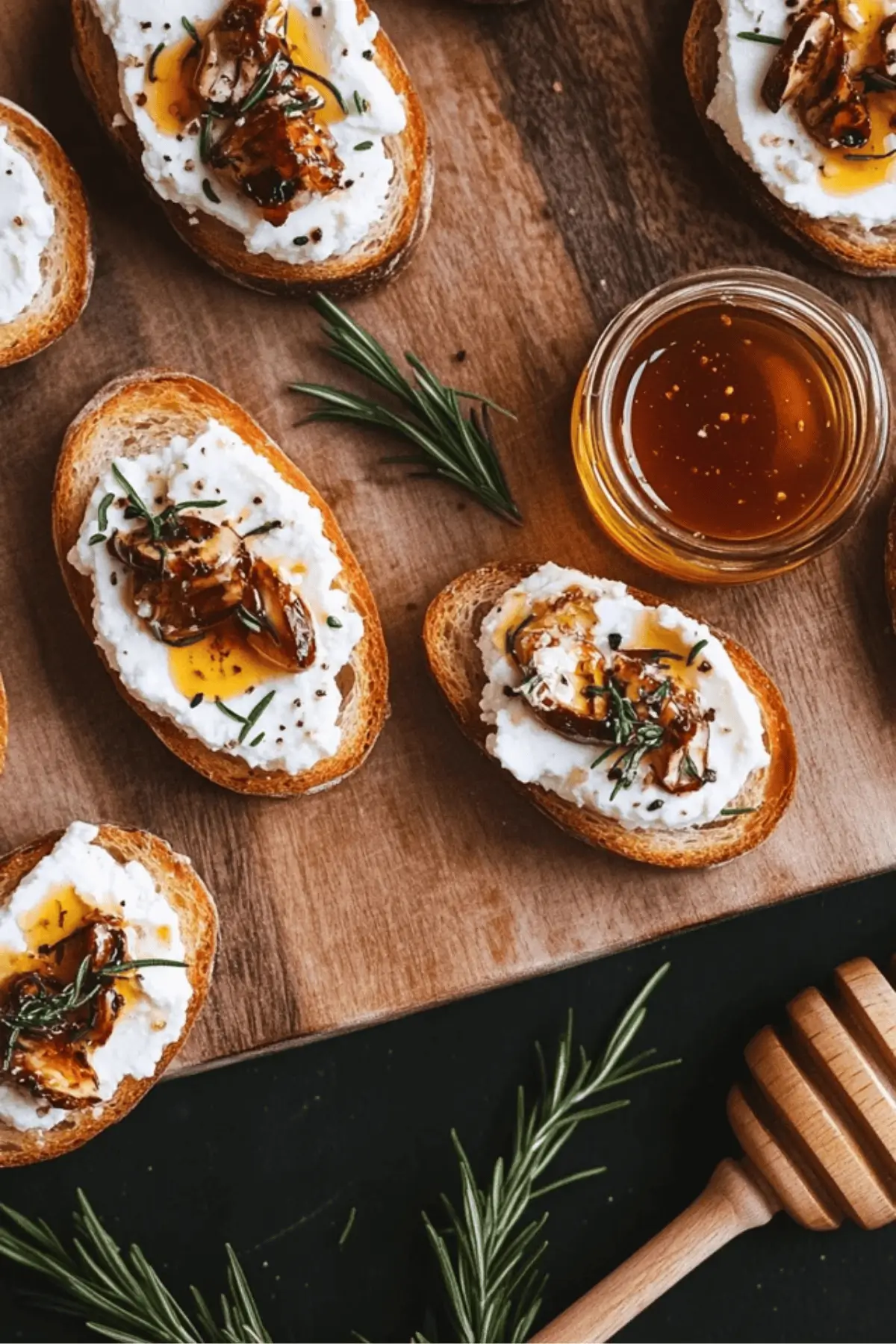 Whipped Feta Crostini with Hot Honey