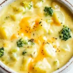 Creamy Broccoli Potato Cheese Soup