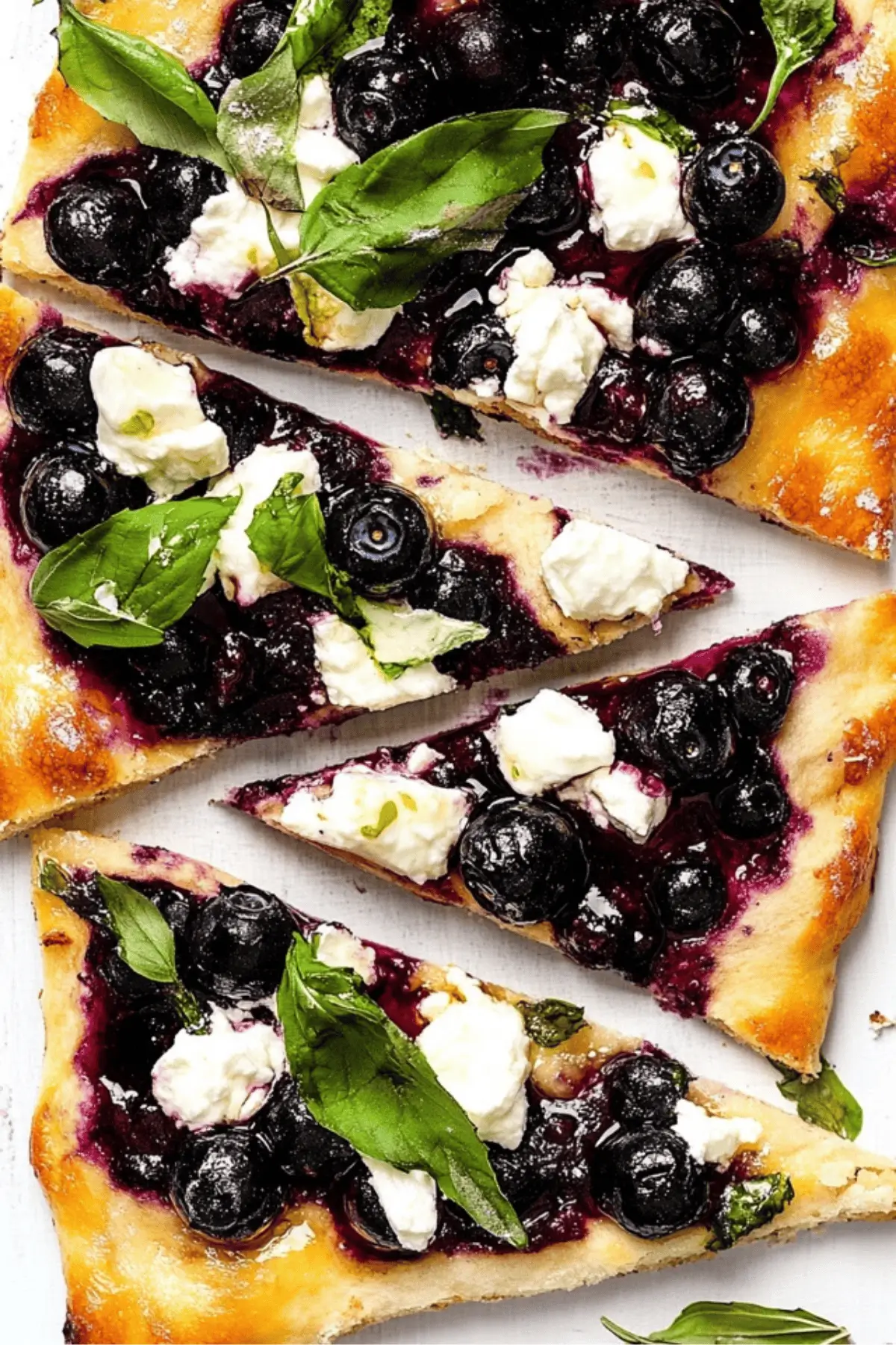 Blueberry Goat Cheese Flatbread with Mint & Honey