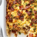 Cheesy Bacon Potato Breakfast Casserole