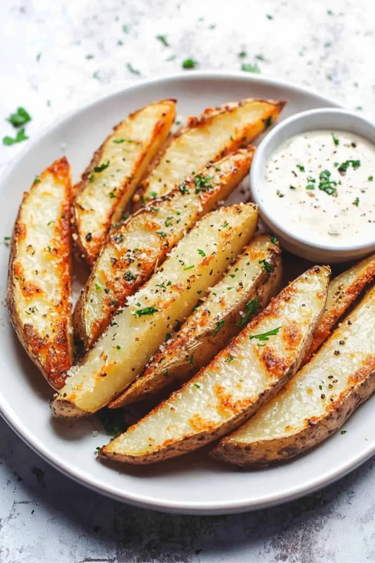 Baked Garlic Parmesan Potato Wedges