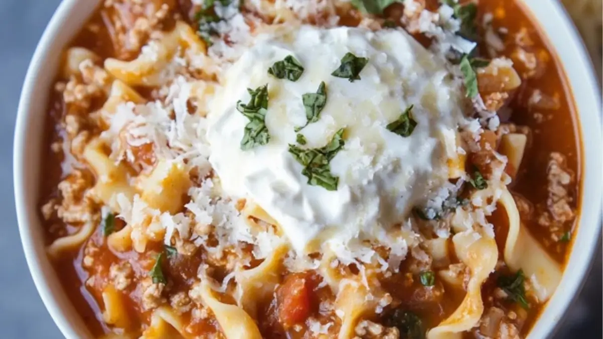 Easy Lasagna Soup