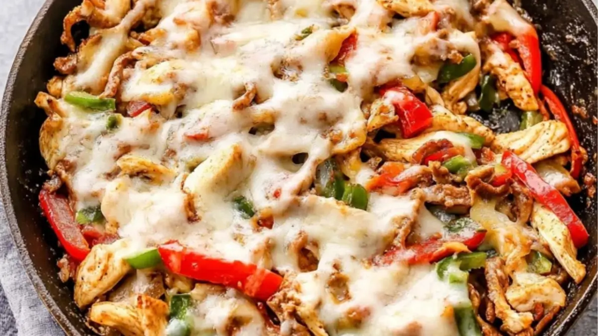 Easy Chicken Cheesesteak Skillet