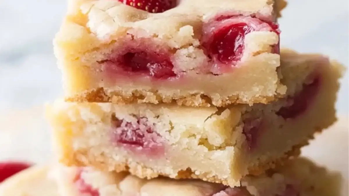 Strawberry Lemon Blondies