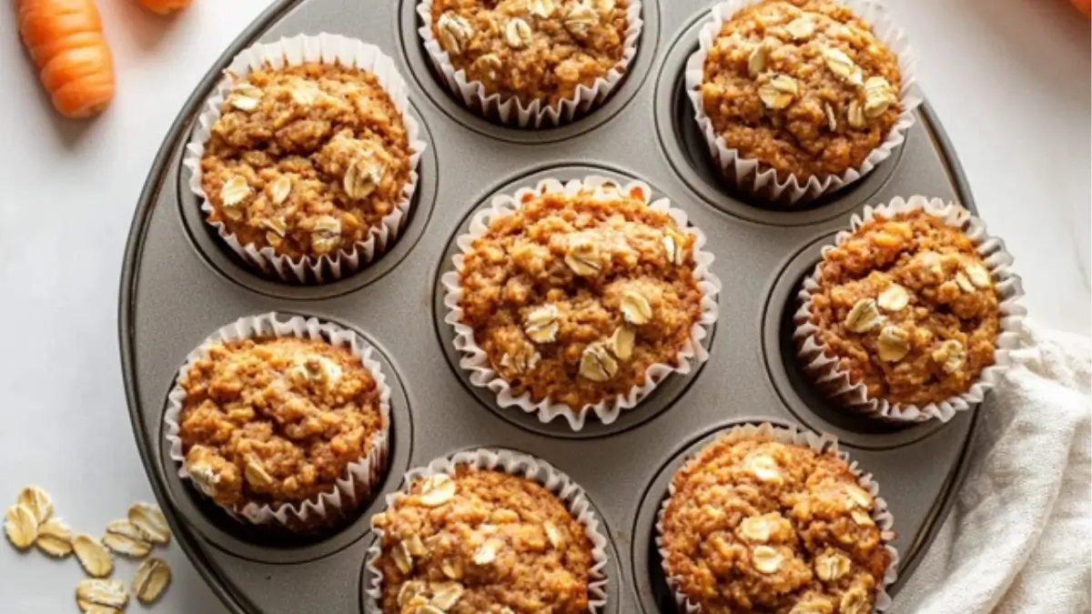 One-Bowl Oatmeal Carrot Muffins