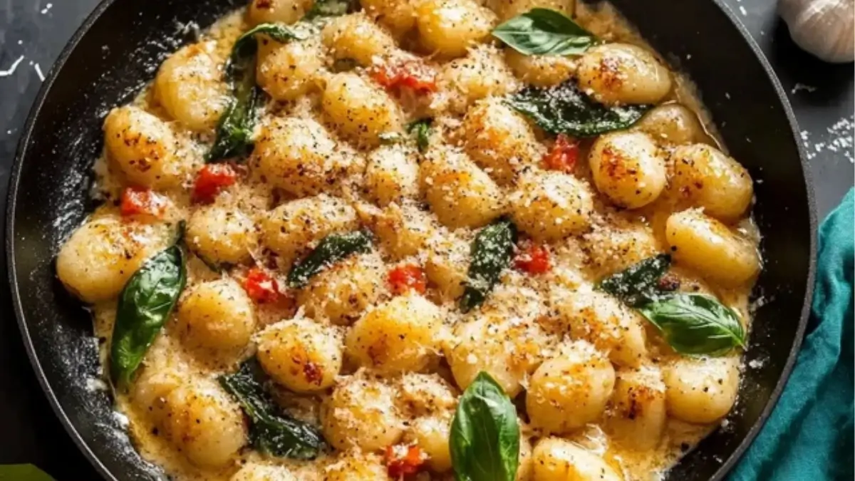 Creamy Garlic Chicken Gnocchi Skillet