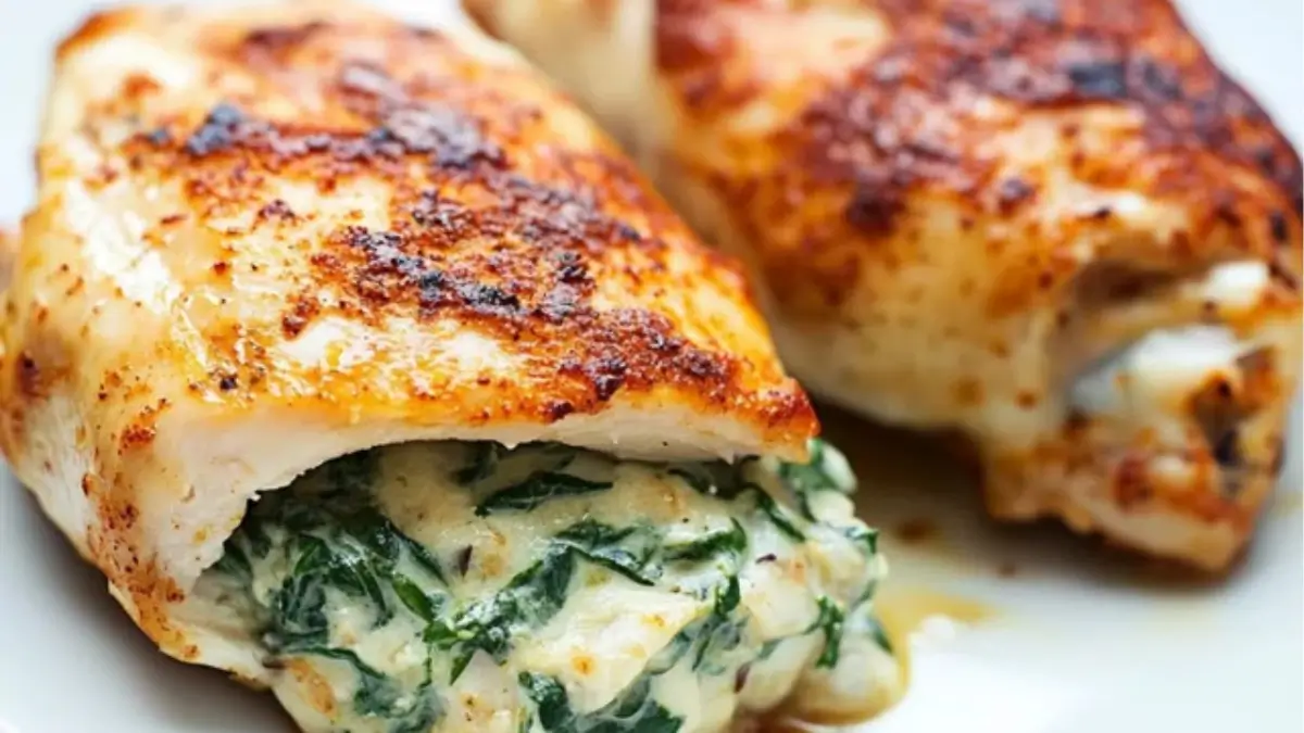 Easy Spinach Stuffed Chicken Breast