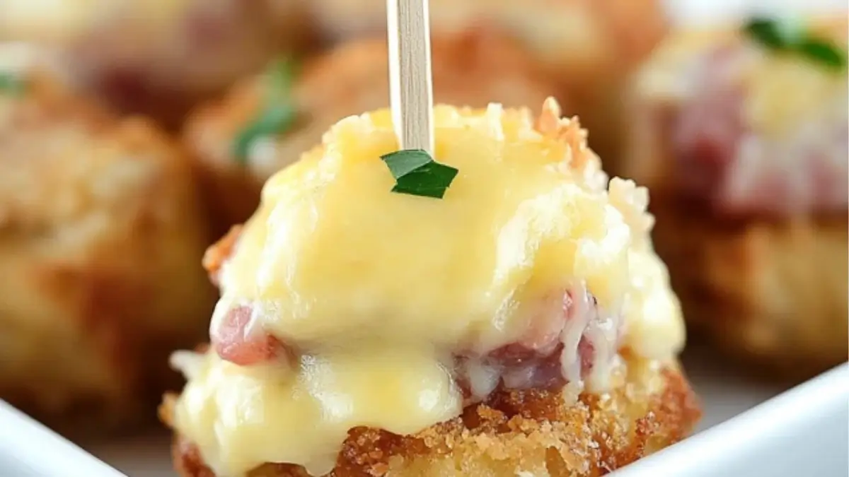 Crispy Chicken Cordon Bleu Bites