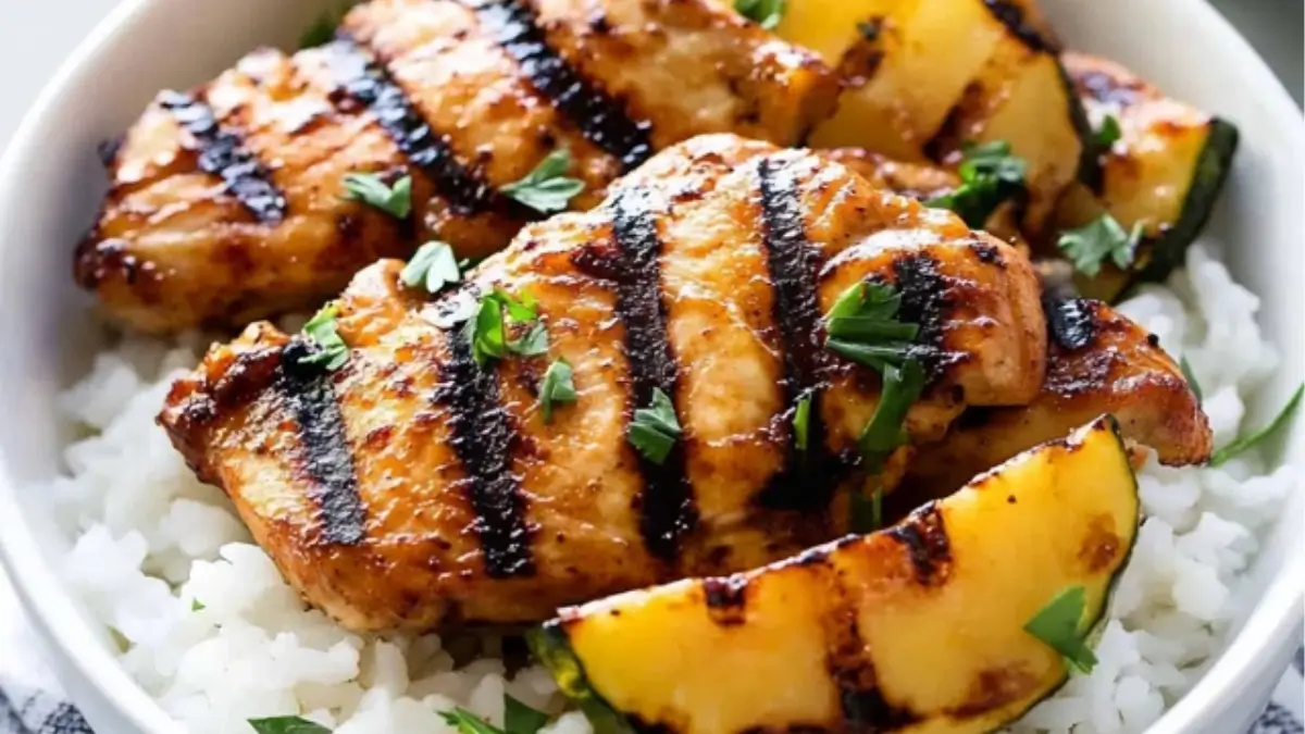 Hawaiian Chicken with Coconut Rice