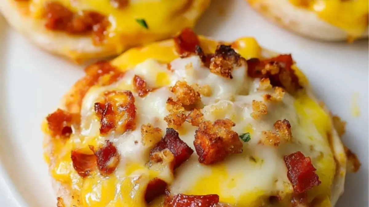 Easy English Muffin Breakfast Pizzas