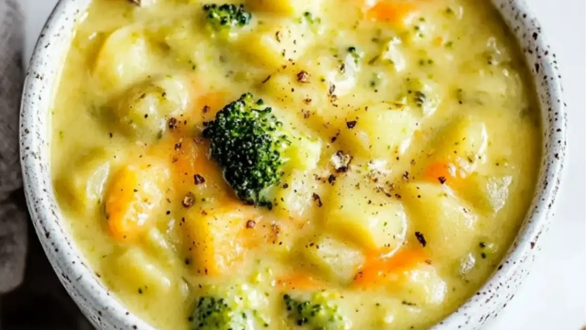 Creamy Broccoli Potato Cheese Soup