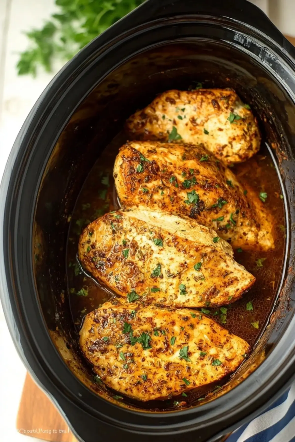 Slow Cooker Lemon Herb Chicken Breasts Slow Cooker Lemon Herb Chicken Breasts