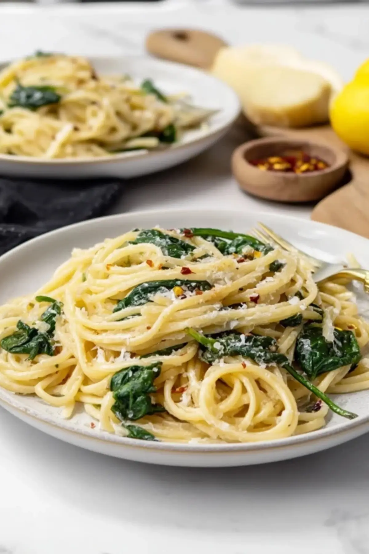 Easy Spinach Lemon Pasta Easy Spinach Lemon Pasta