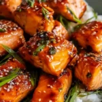 Sweet and Savory Honey Garlic Salmon Bites