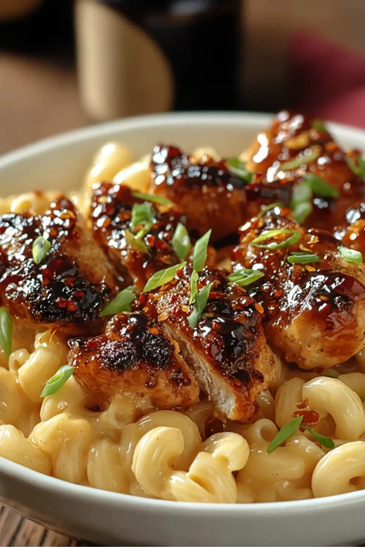 Sweet and Spicy Honey Pepper Chicken with Creamy Macaroni Cheese Sweet and Spicy Honey Pepper Chicken with Creamy Macaroni Cheese