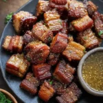 Crispy Maple Mustard Pork Belly Bites