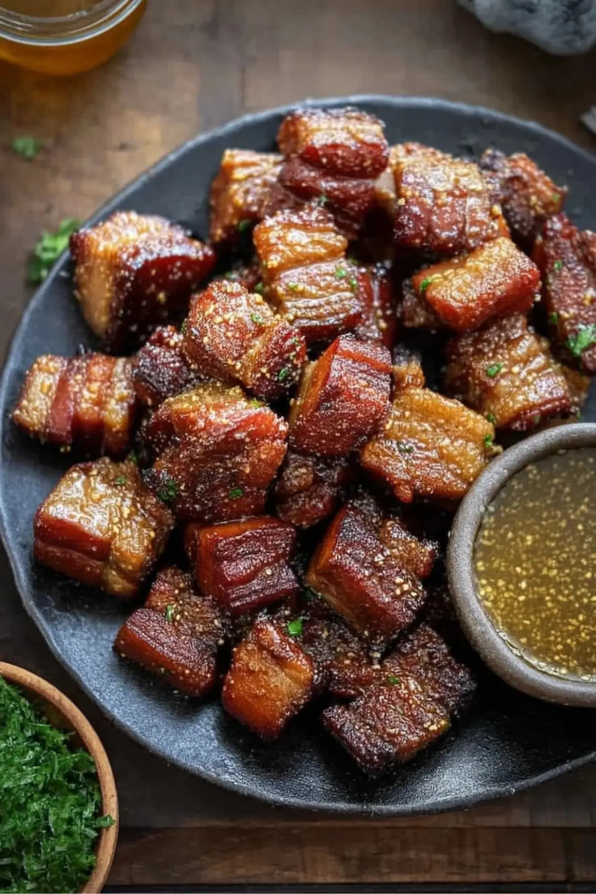 Crispy Maple Mustard Pork Belly Bites Crispy Maple Mustard Pork Belly Bites