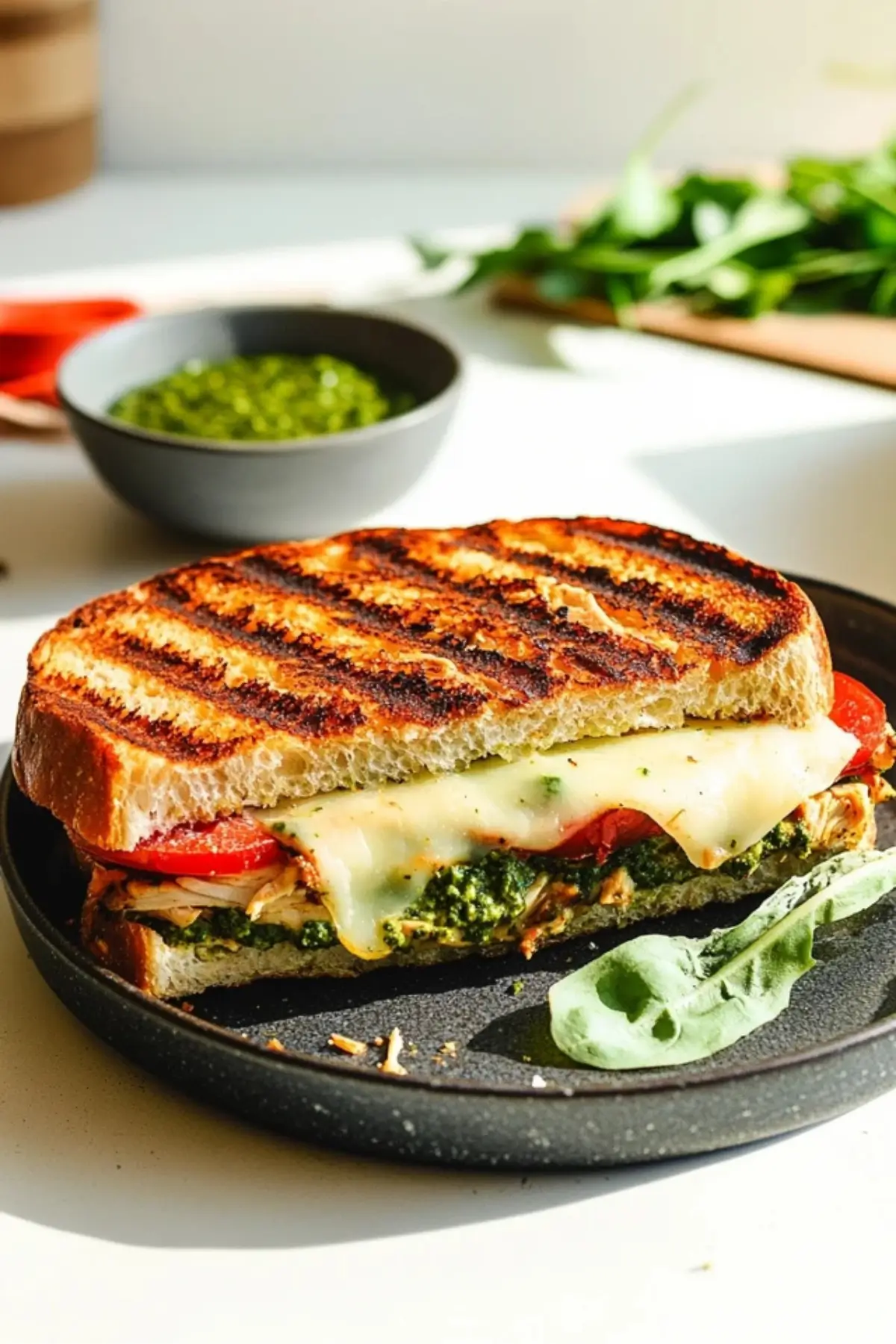 Loaded Chicken Pesto Panini Loaded Chicken Pesto Panini
