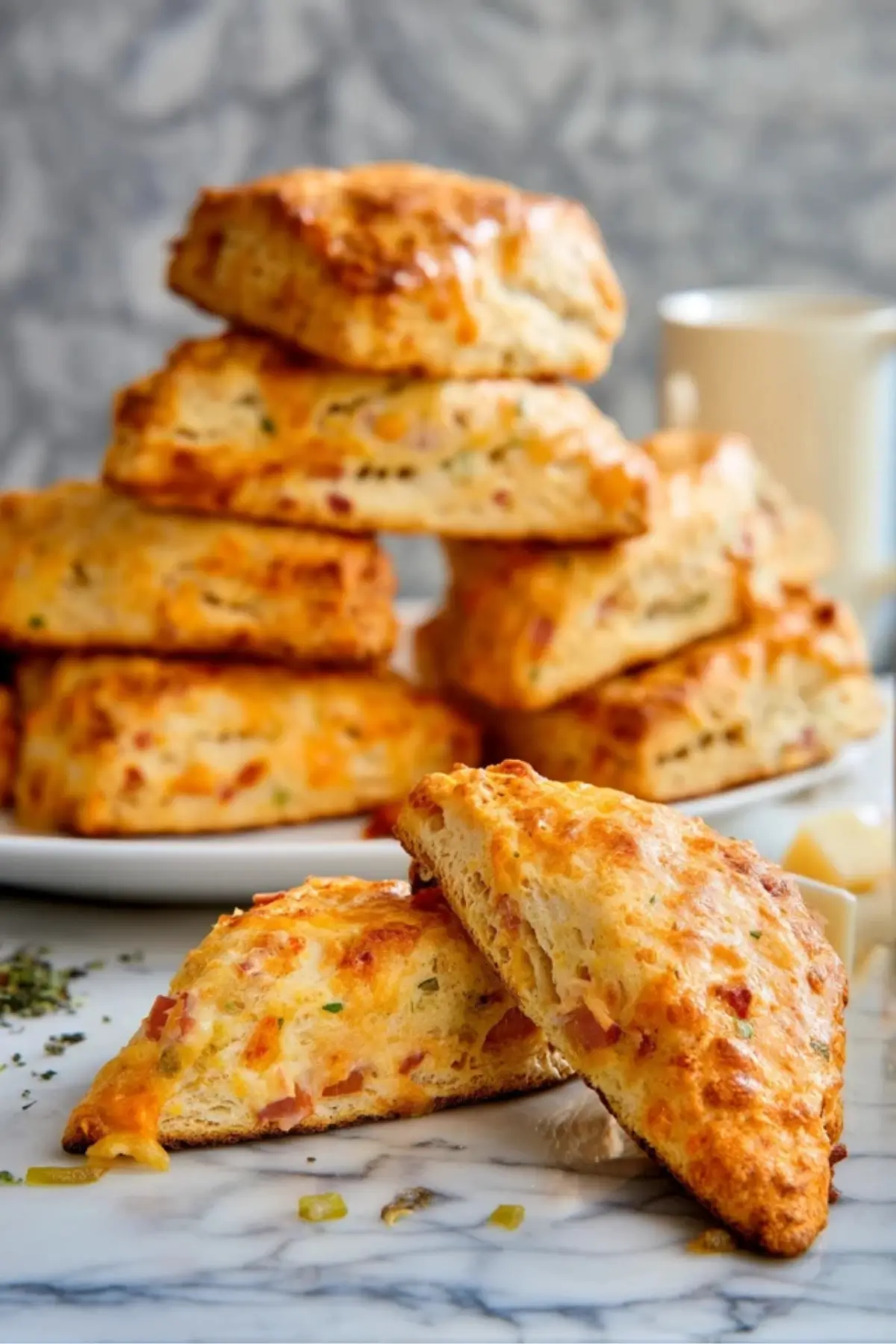 Flaky Ham and Cheese Scones Flaky Ham and Cheese Scones