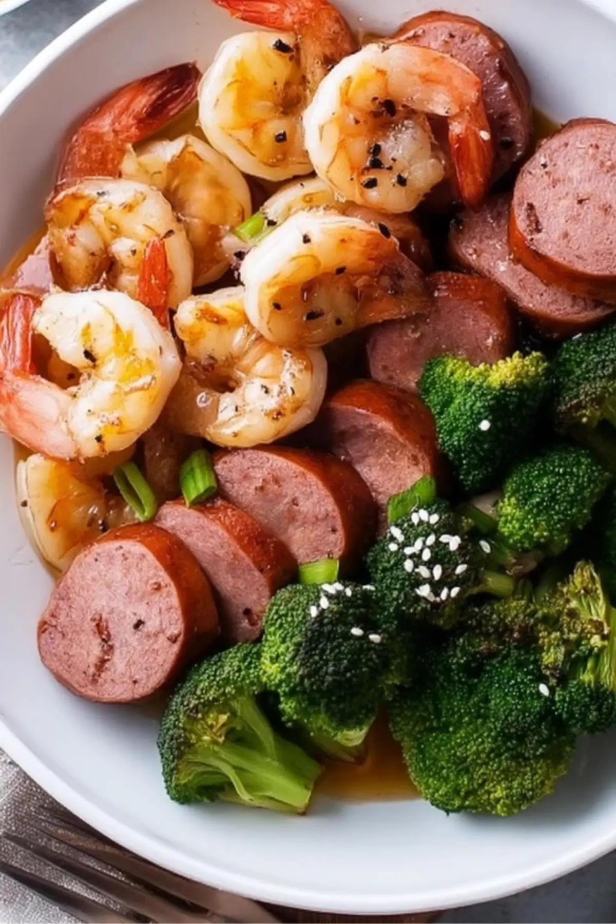 Easy Honey Garlic Shrimp with Sausage and Broccoli Easy Honey Garlic Shrimp with Sausage and Broccoli