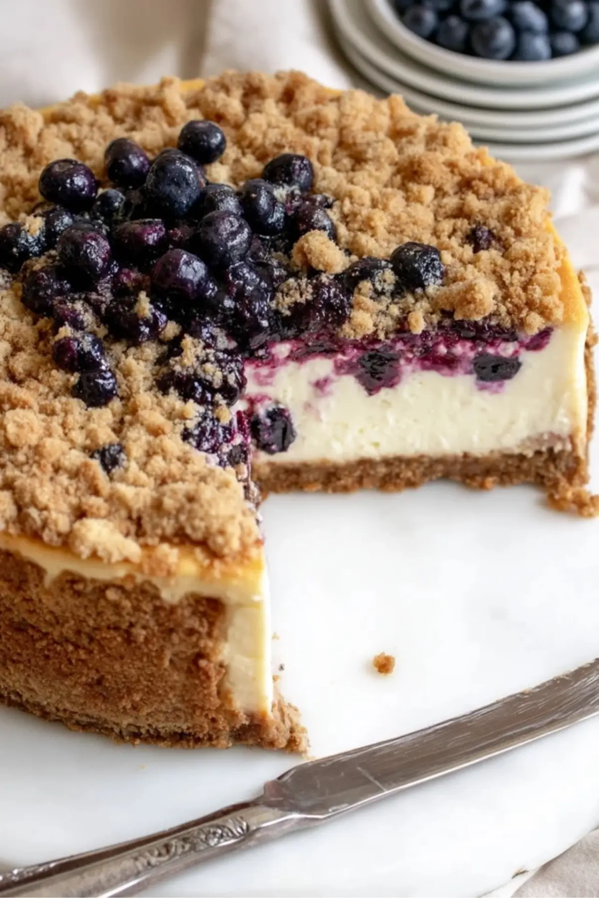 Blueberry Crumble Cheesecake Blueberry Crumble Cheesecake