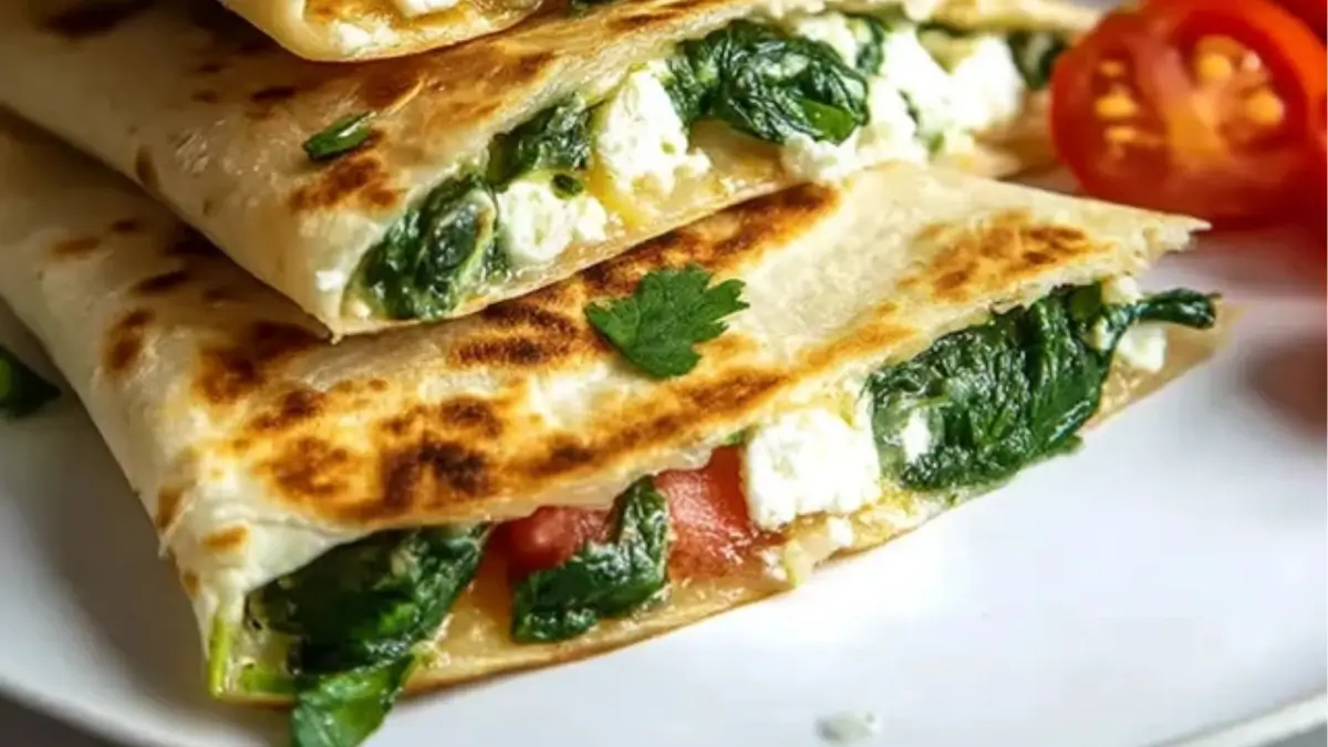 Spinach and Feta Quesadillas