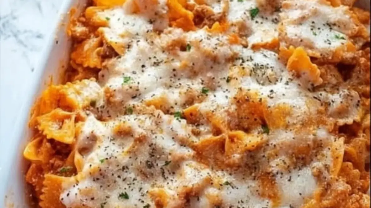 Easy Bow Tie Pasta Lasagna