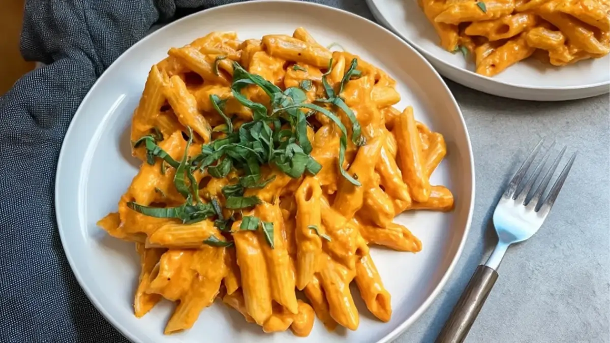 High-Protein Creamy Roasted Red Pepper Pasta