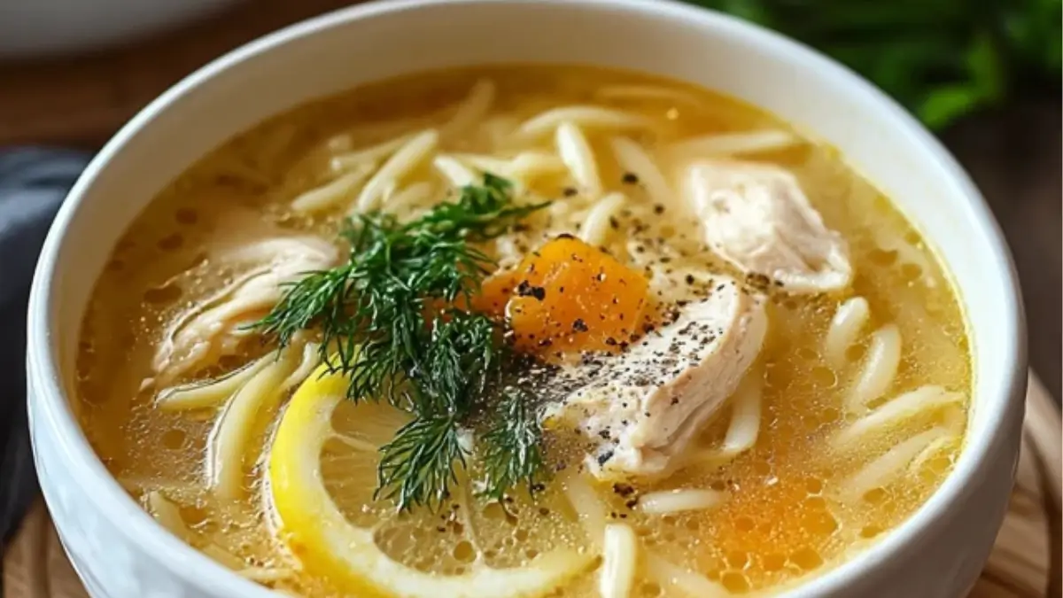 Cozy Greek Lemon Chicken Soup