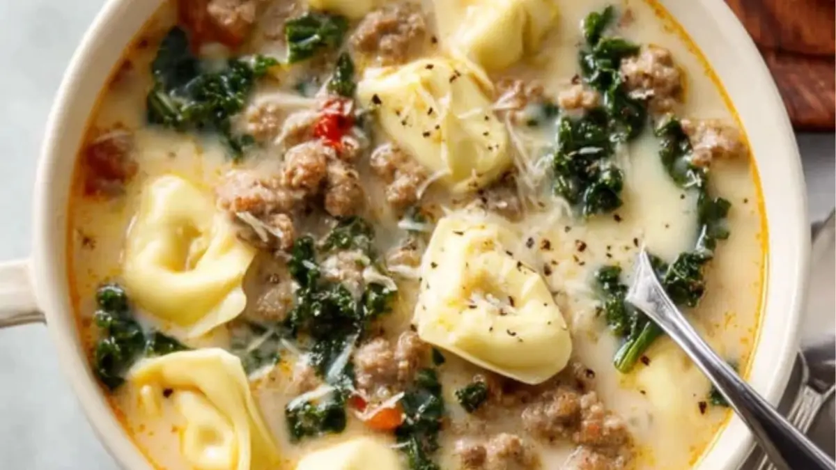 Creamy Sausage Tortellini Soup