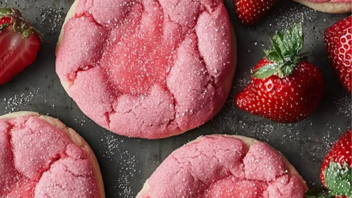 Easy Strawberry Sugar Cookies