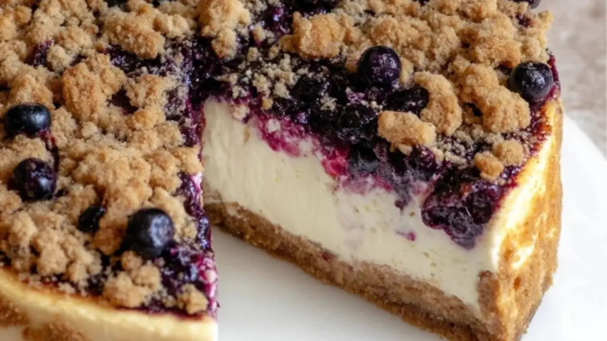 Blueberry Crumble Cheesecake