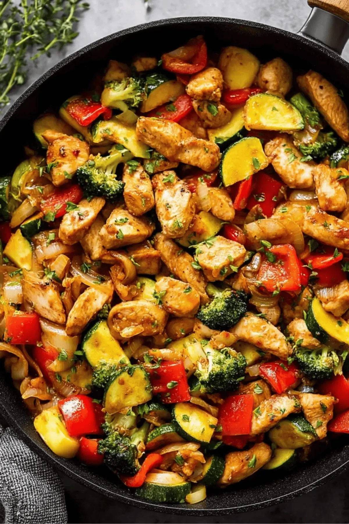 Lemon Herb Chicken and Veggies Skillet Recipe Lemon Herb Chicken and Veggies Skillet Recipe