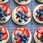 Red, White, and Blue Mini Fruit Pizzas