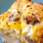 Biscuits and Gravy Breakfast Casserole