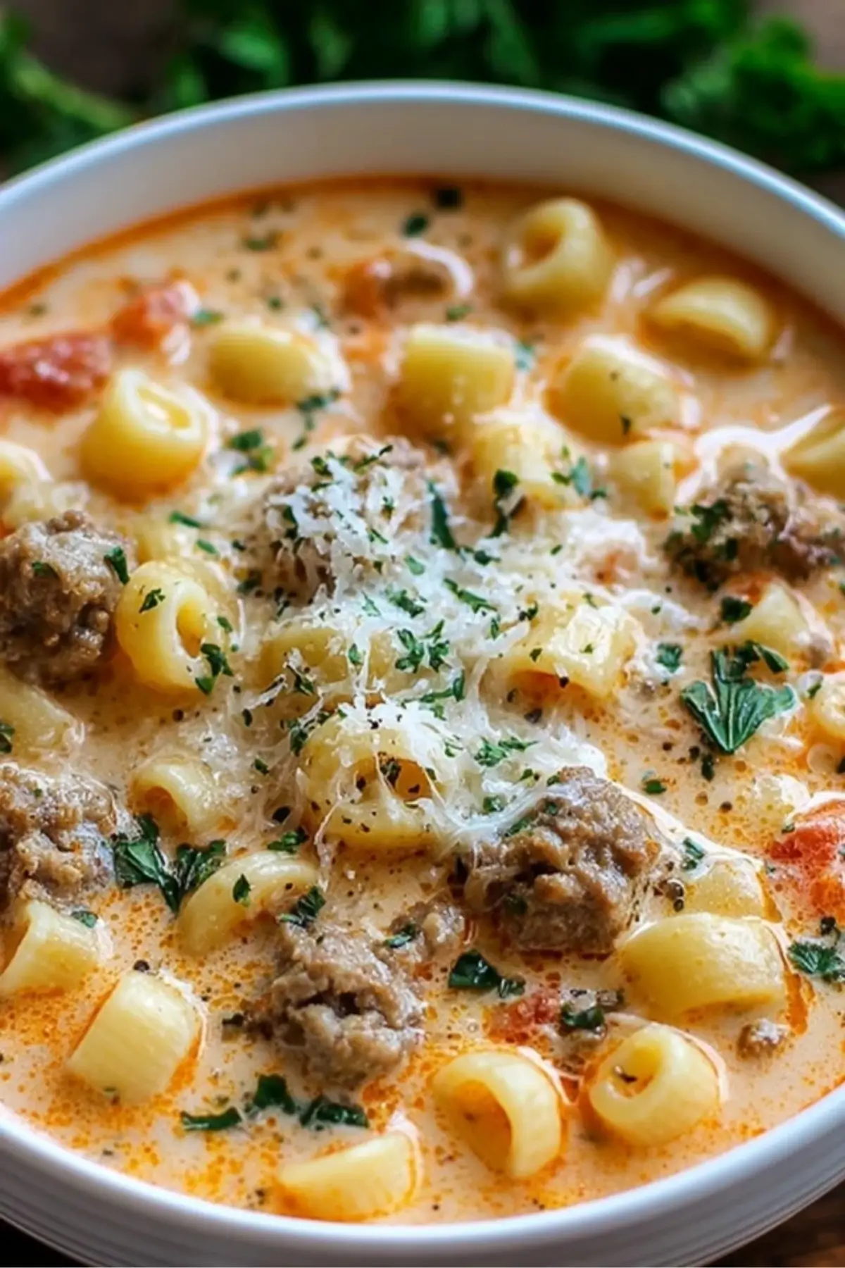 Creamy Parmesan Italian Sausage Ditalini Soup Creamy Parmesan Italian Sausage Ditalini Soup