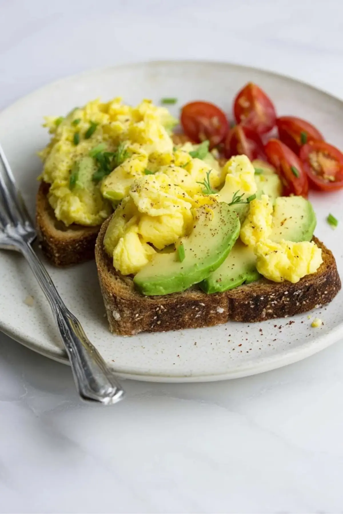 Avocado Toast with Scrambled Eggs Avocado Toast with Scrambled Eggs