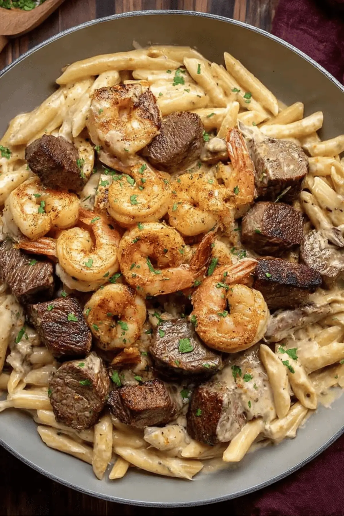 Blackened Steak and Shrimp Alfredo Blackened Steak and Shrimp Alfredo