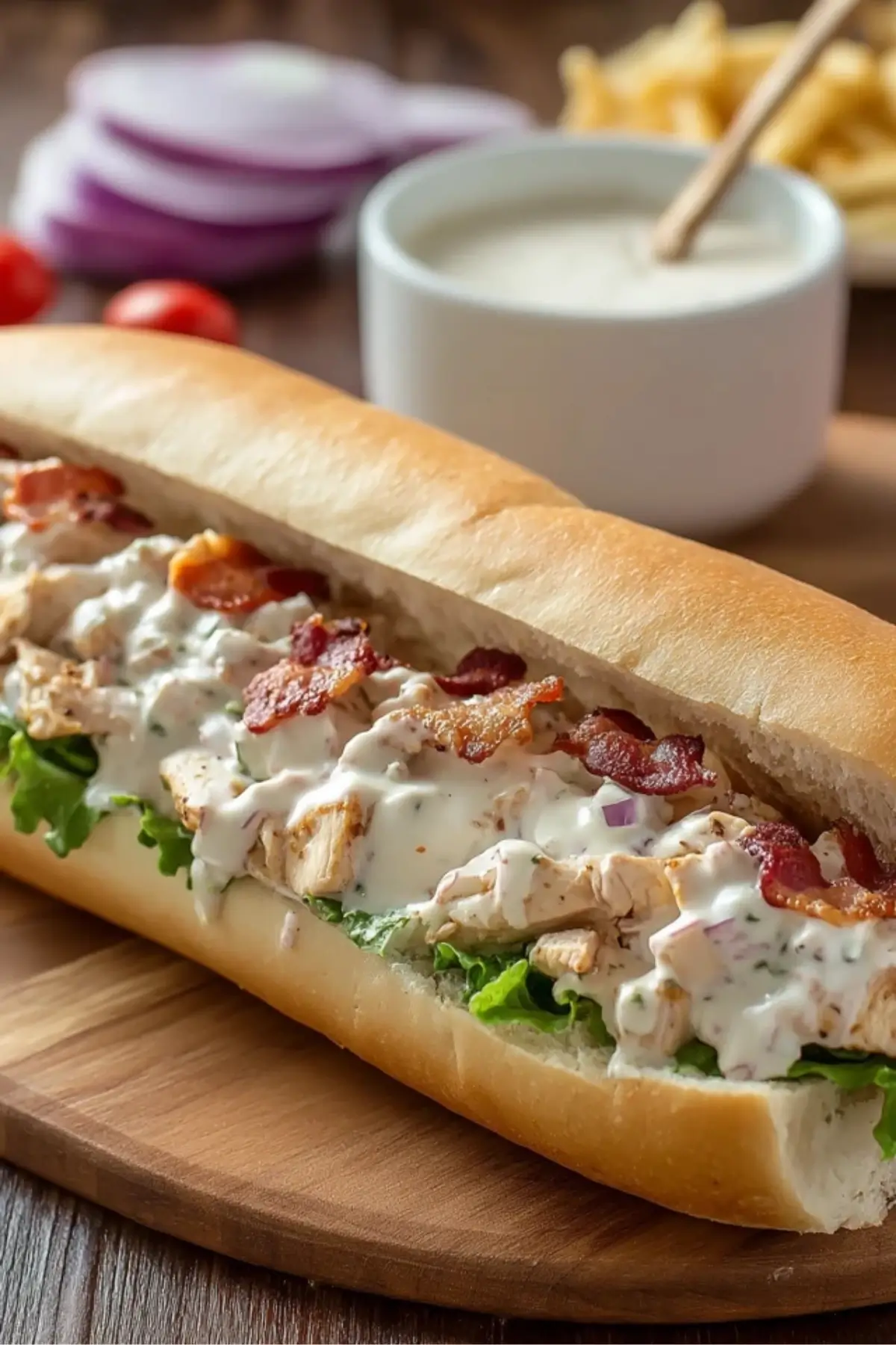 Chopped Chicken Bacon Ranch Sub Chopped Chicken Bacon Ranch Sub