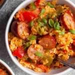 One Pot Cajun Sausage and Rice