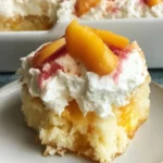 Peaches and Cream Poke Cake