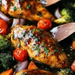 Lemon Herb Balsamic Chicken and Veggies